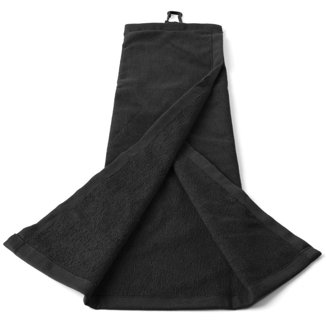 Tri-Fold Golf Towel - Inesis, Black, No Color, large image number 0