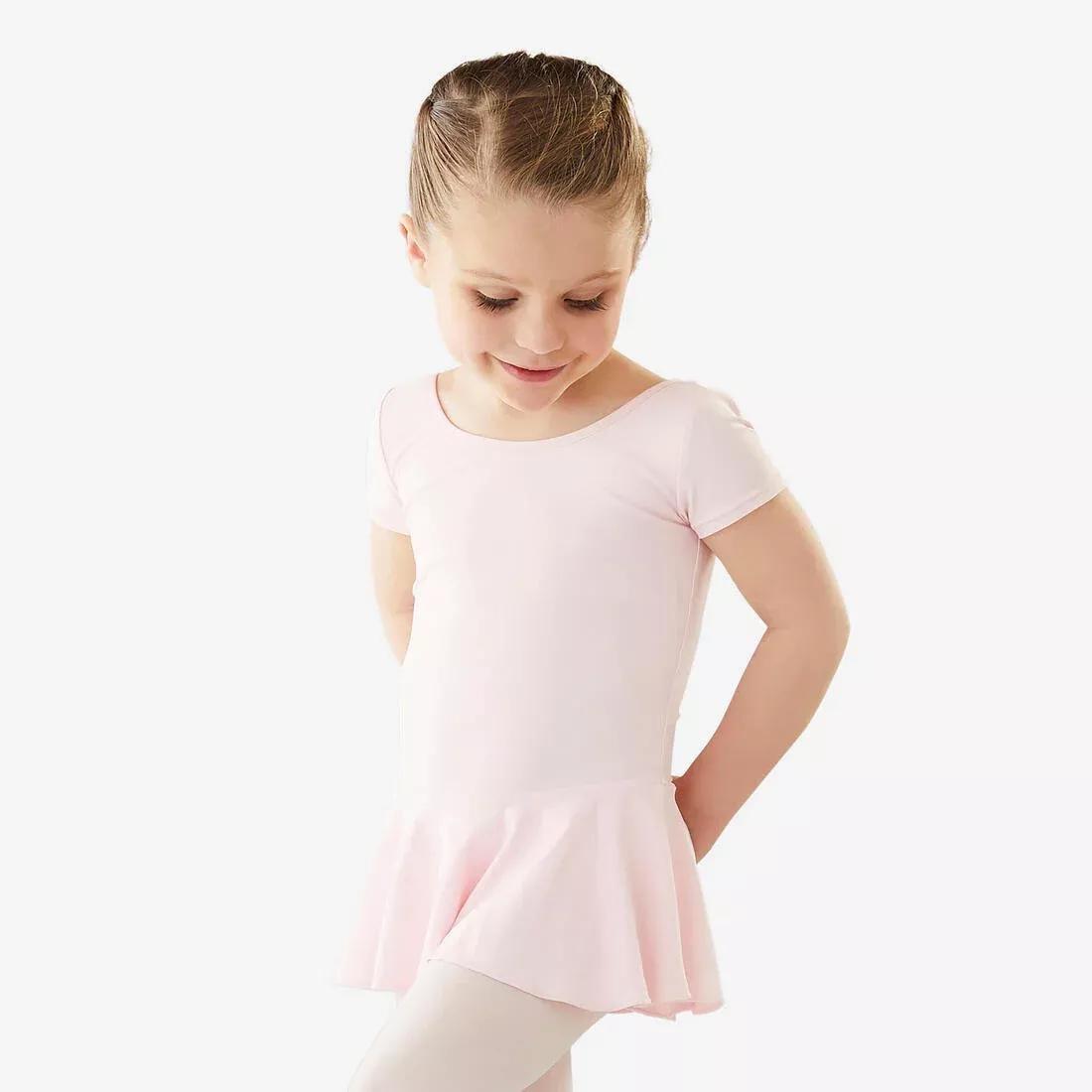 Kids Girls Ballet Skirted Leotard, Pink, , large image number 0