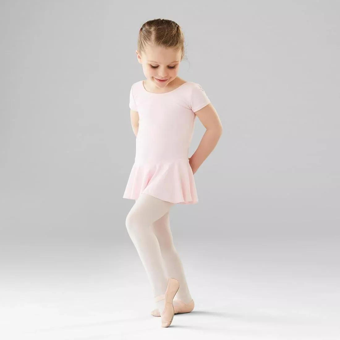 Kids Girls Ballet Skirted Leotard, Pink, No Color, large image number 0