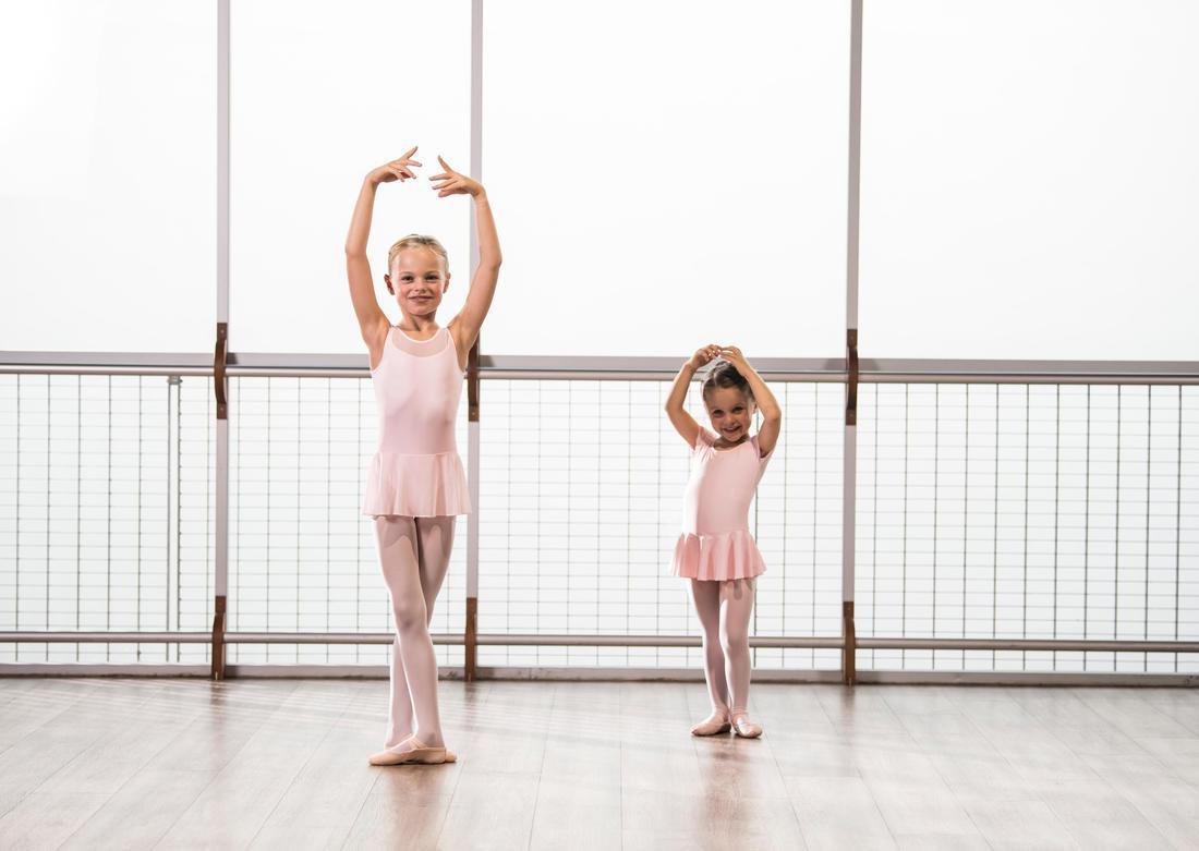 Kids Girls Ballet Skirted Leotard, Pink, , large image number 7