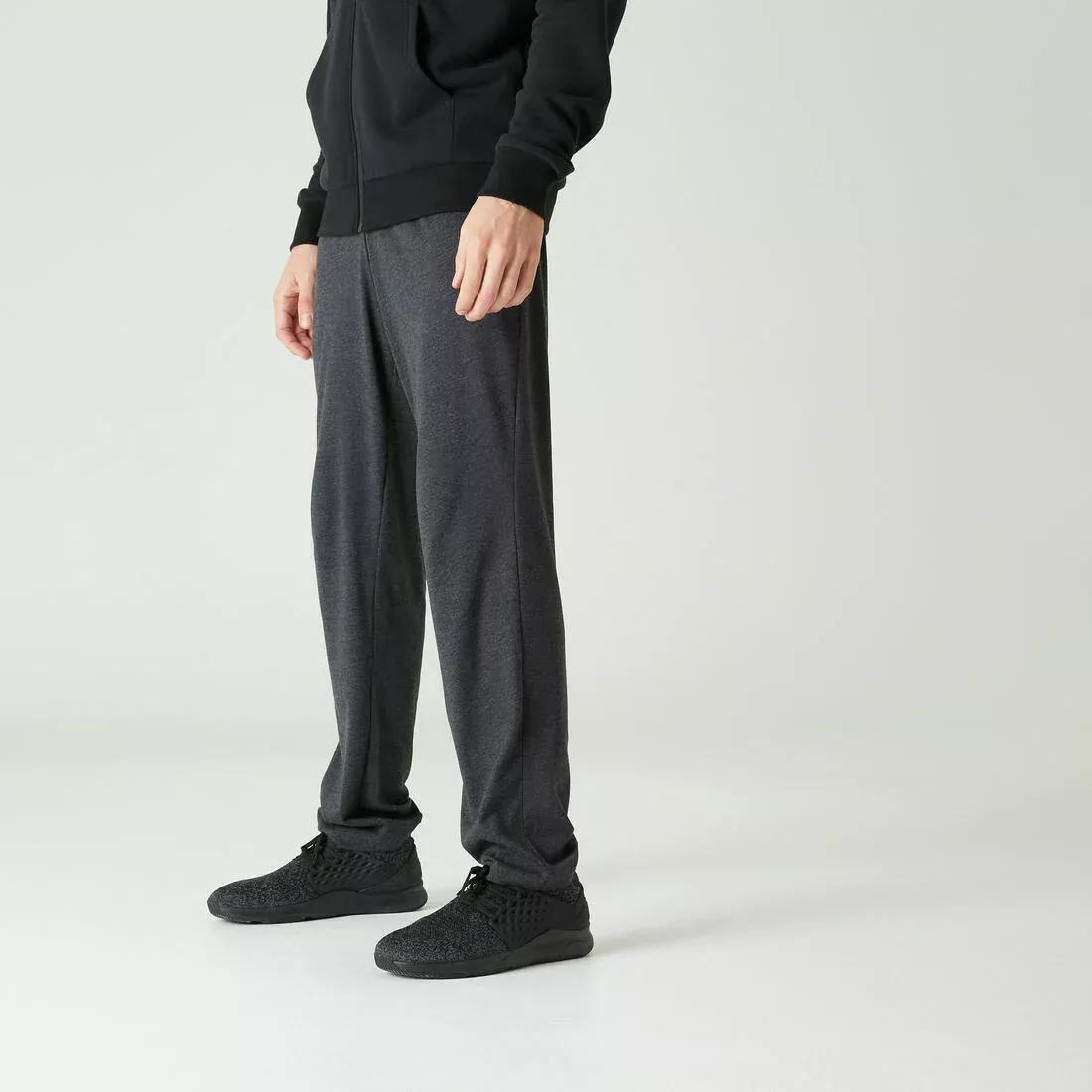 Fitness Straight-Fit Jogging Bottoms, Grey, , large image number 2
