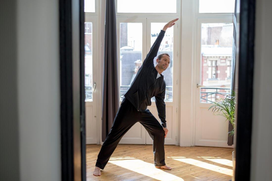 Fitness Straight-Fit Jogging Bottoms, Grey, No Color, large image number 12