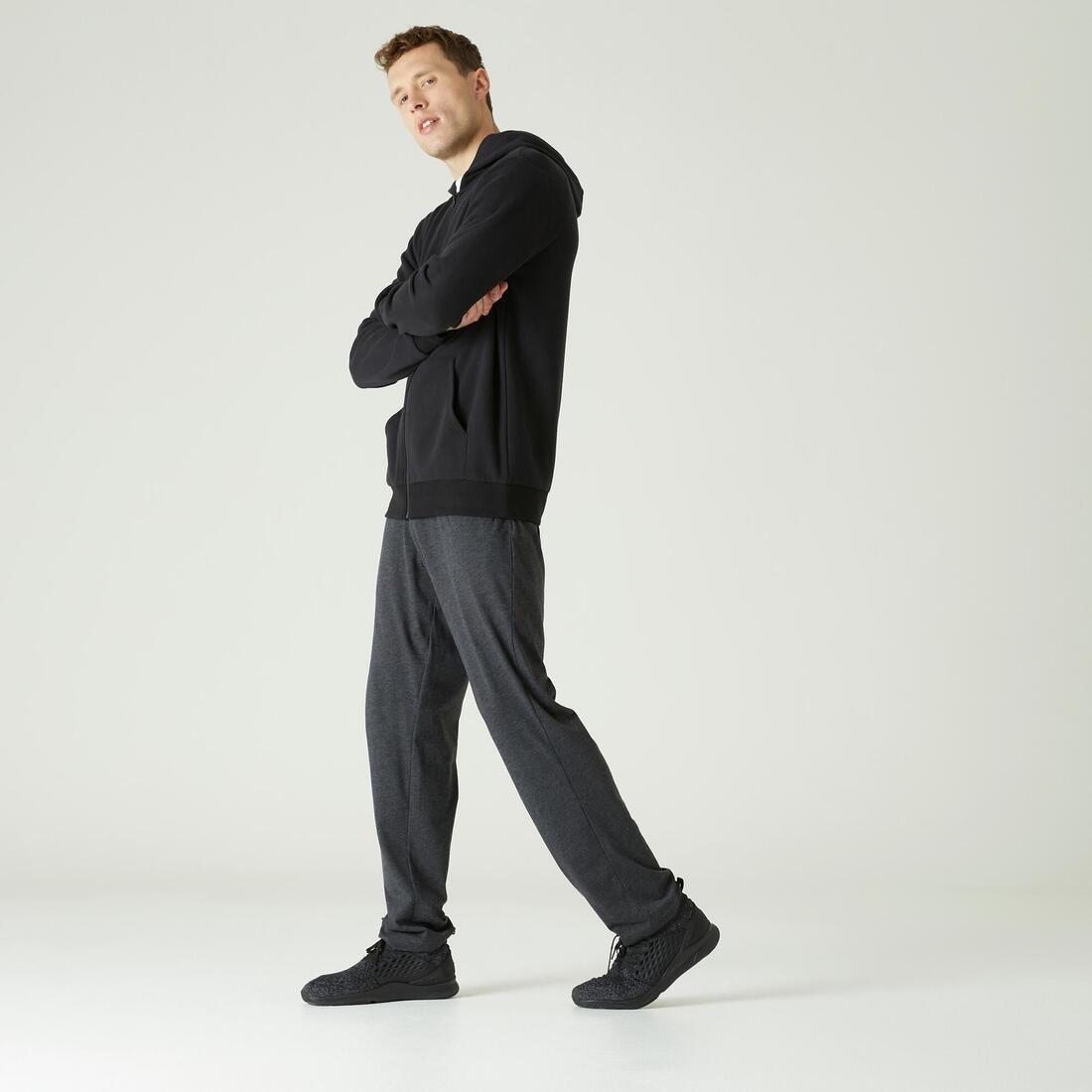 Fitness Straight-Fit Jogging Bottoms, Grey, , large image number 13