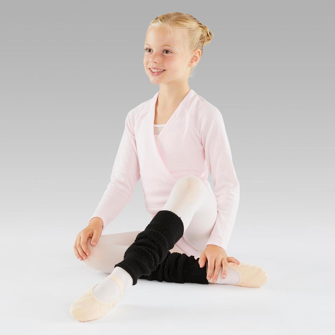 Kids Girls Ballet And Modern Dance Leg Warmers, Black, No Color, large image number 8
