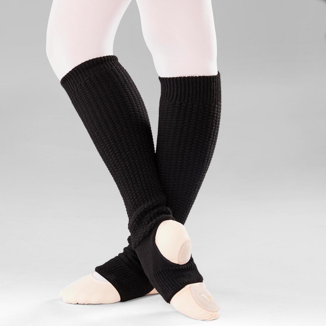 Womens Stirrup Leg Warmers, Black, No Color, large image number 10