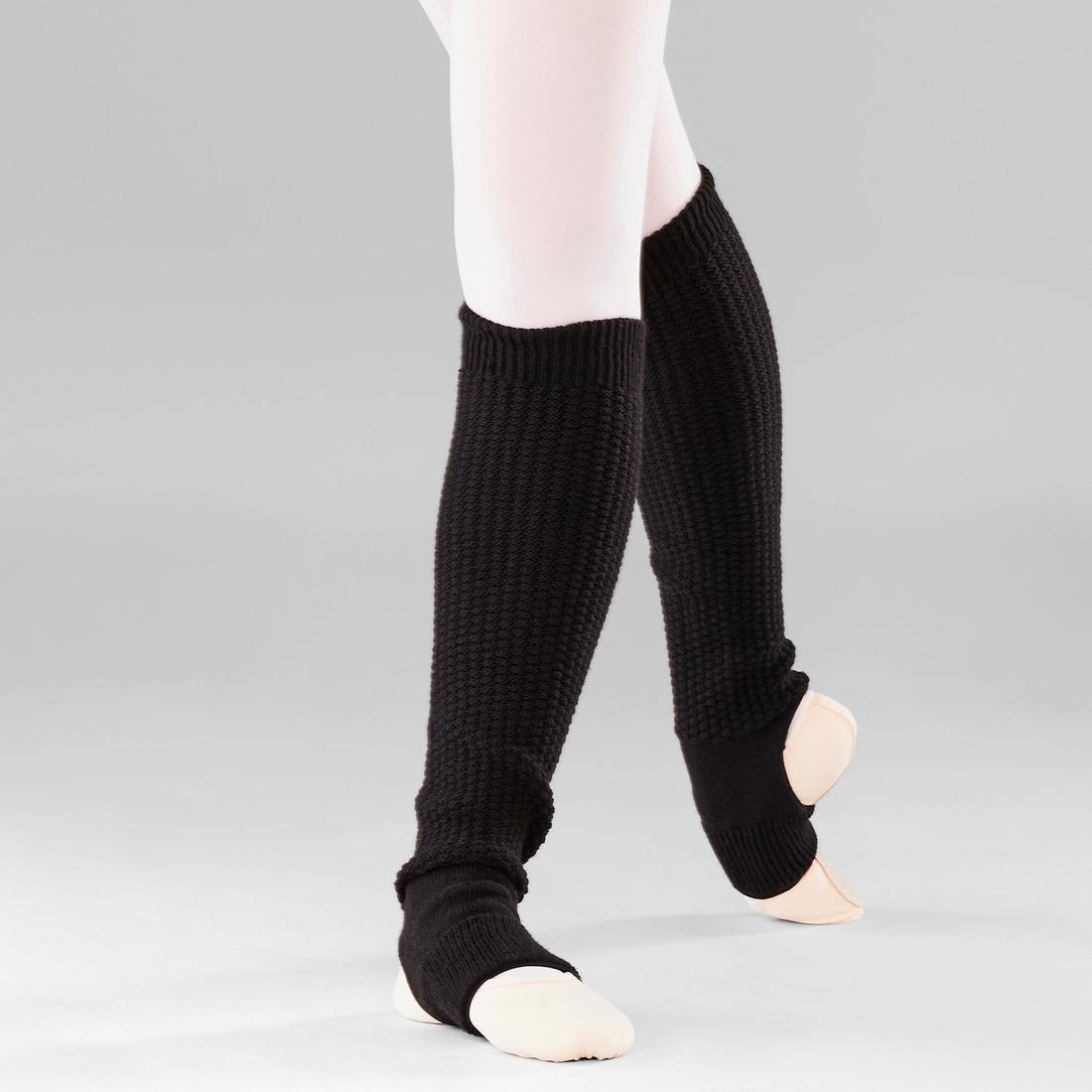 Womens Stirrup Leg Warmers, Black, No Color, large image number 11