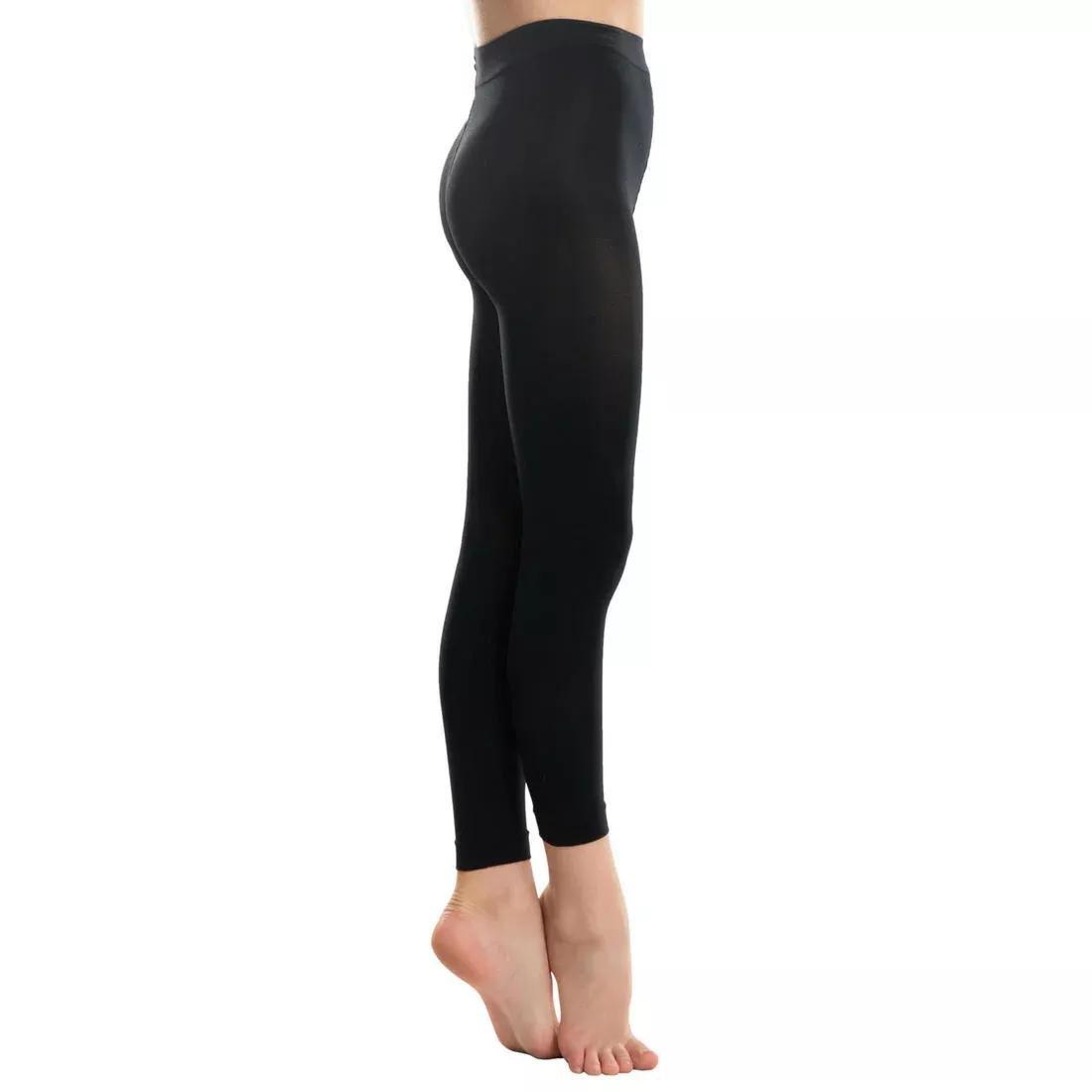 Girls Footless Ballet And Modern Dance Tights, Black, , large image number 0