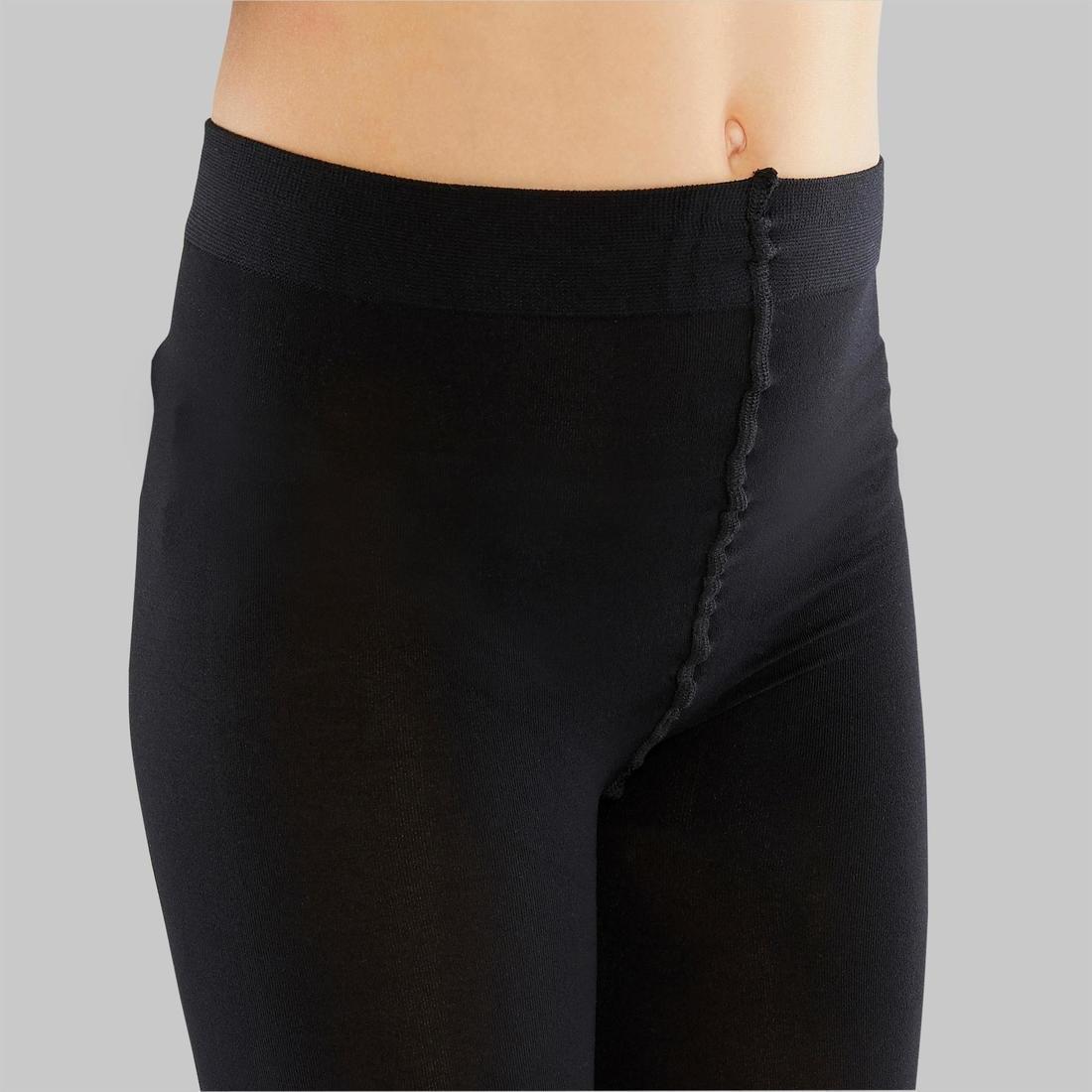 Girls' Footless Ballet and Modern Dance Tights, Black, No Color, large image number 12