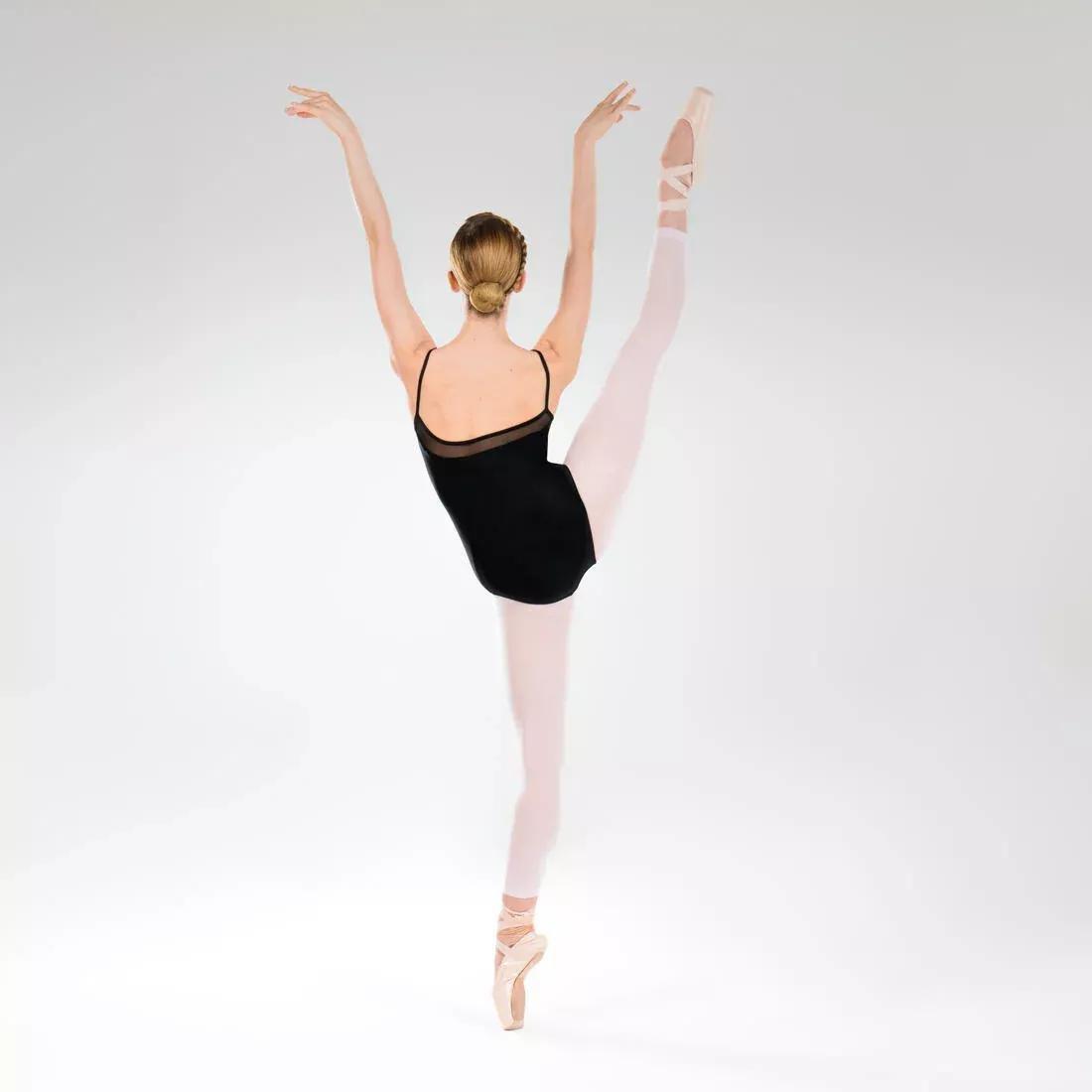 Kids Girls Footless Ballet and Modern Dance Tights, Pink, No Color, large image number 2