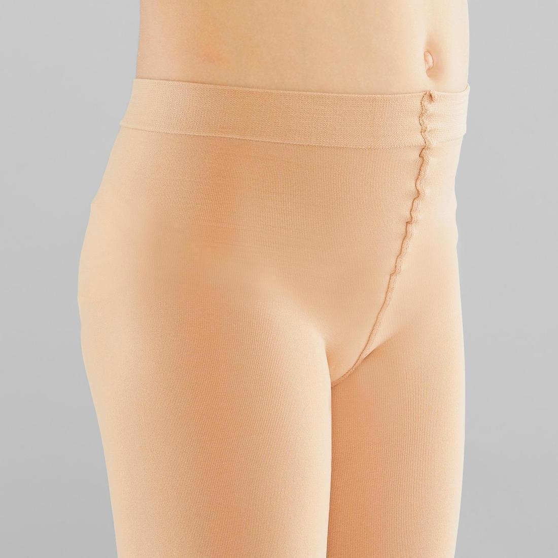 Kids Girls Footless Ballet and Modern Dance Tights, Pink, No Color, large image number 5