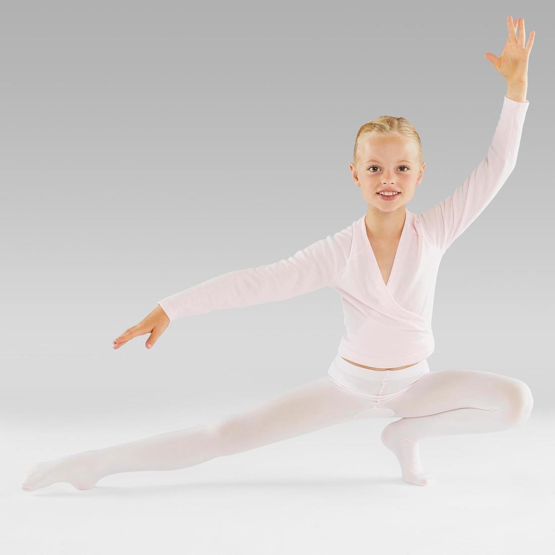 Girls' Convertible Ballet Tights, Pink, No Color, large image number 1