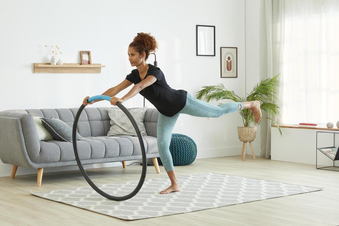 Fitness Weighted Hoop, Black, No Color, large image number 7