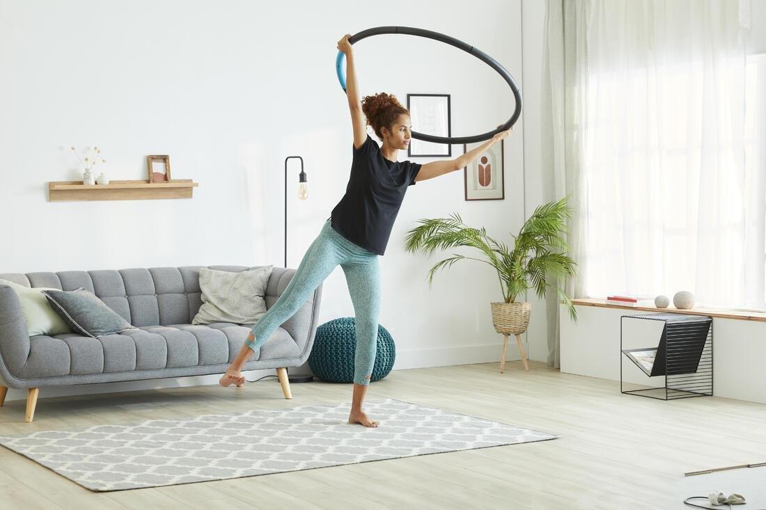 Fitness Weighted Hoop, Black, No Color, large image number 8