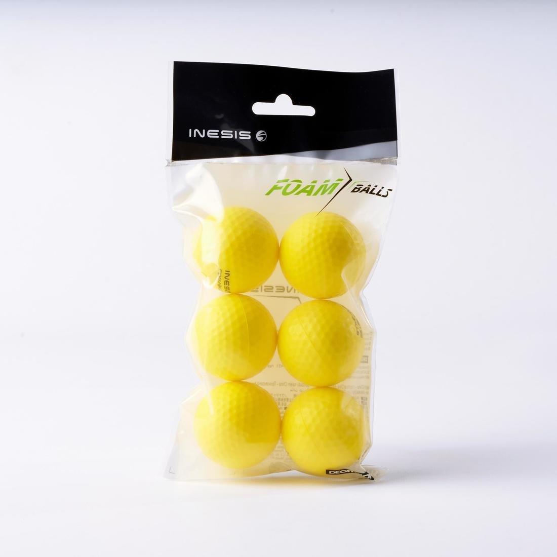 Foam Golf Balls X6, Yellow, No Color, large image number 1