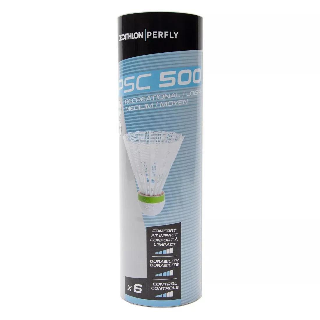 PERFLY - Plastic Shuttlecock Psc 500 X 6, White