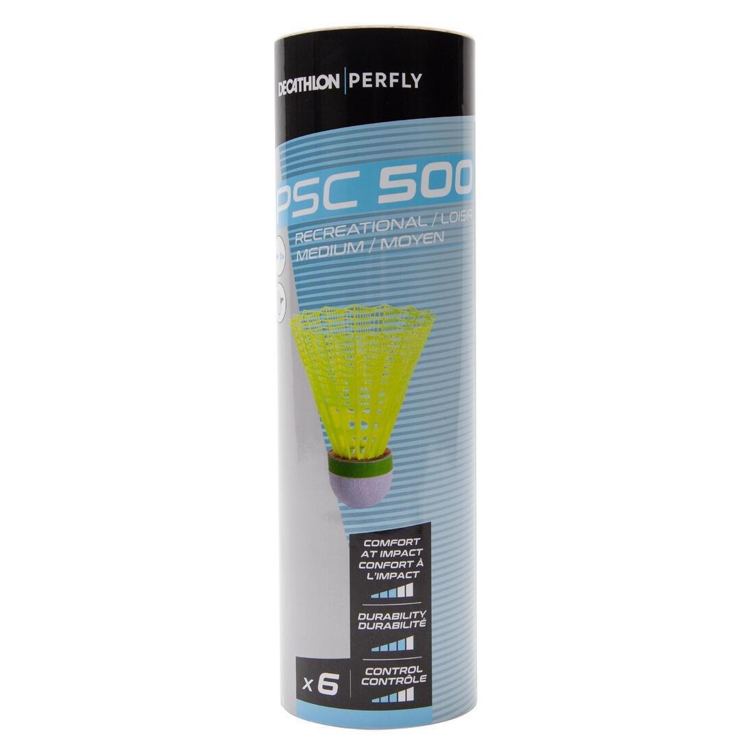 PERFLY - Plastic Shuttlecock Psc 500 X 6, Yellow