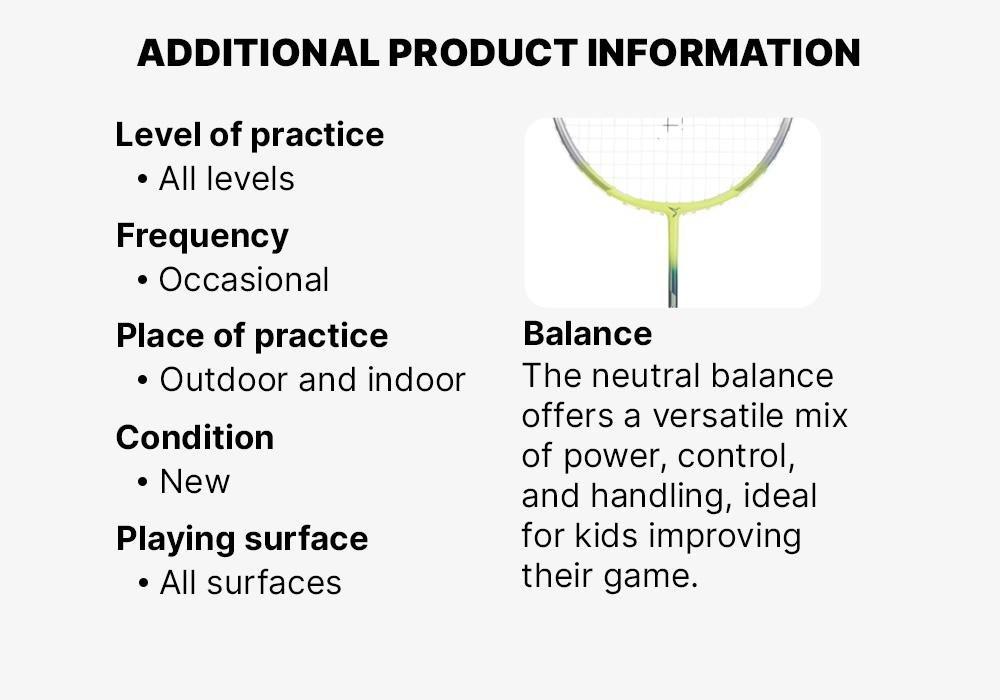 Junior Badminton Racket Br 500, Black, No Color, large image number 16