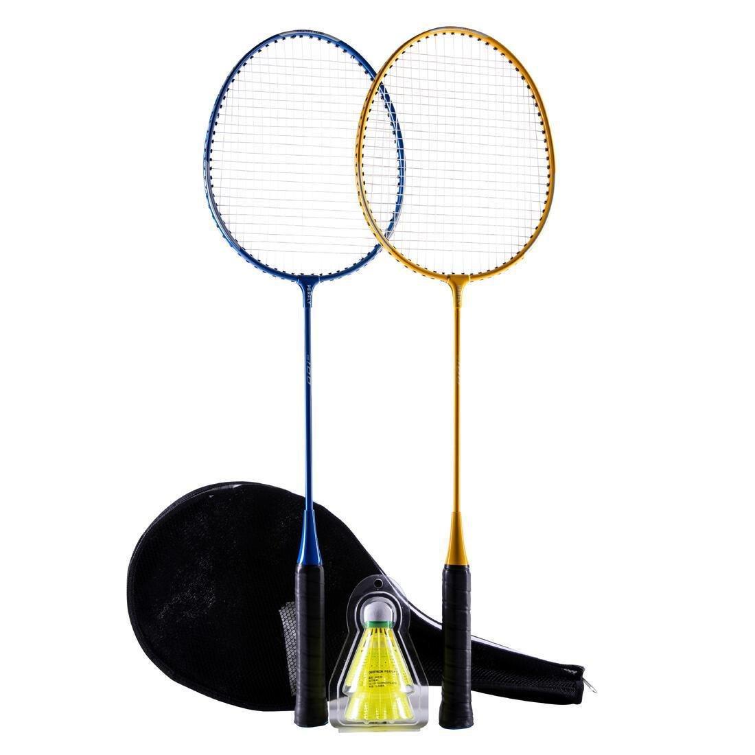 Adult Badminton Rackets Starter Set, Multicolour, No Color, large image number 0