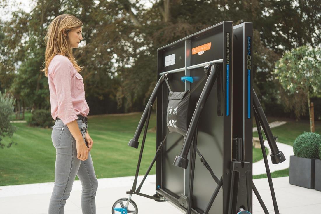 Table Tennis Folded Table Cover, Black, No Color, large image number 5