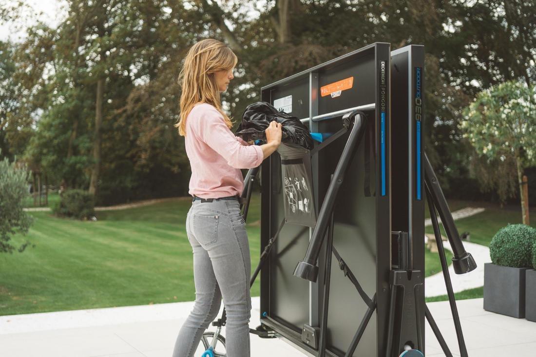 Table Tennis Folded Table Cover, Black, No Color, large image number 6