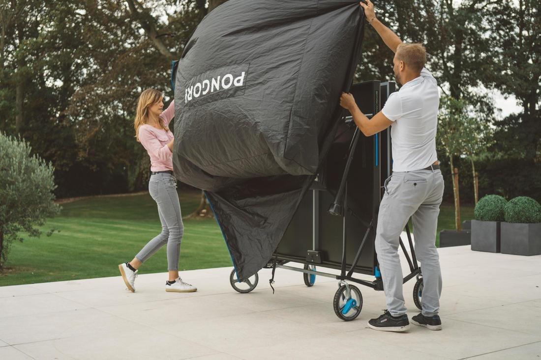 Table Tennis Folded Table Cover, Black, No Color, large image number 8