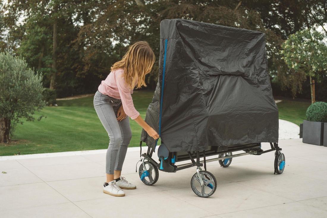 Table Tennis Folded Table Cover, Black, No Color, large image number 9