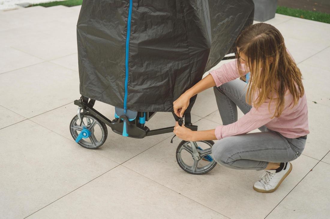 Table Tennis Folded Table Cover, Black, No Color, large image number 10