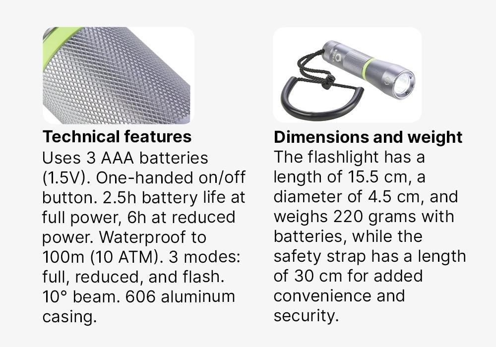 Scd 100 Lumen Spot Diving Torch/Lamp, 3000 Lux, Grey, No Color, large image number 9
