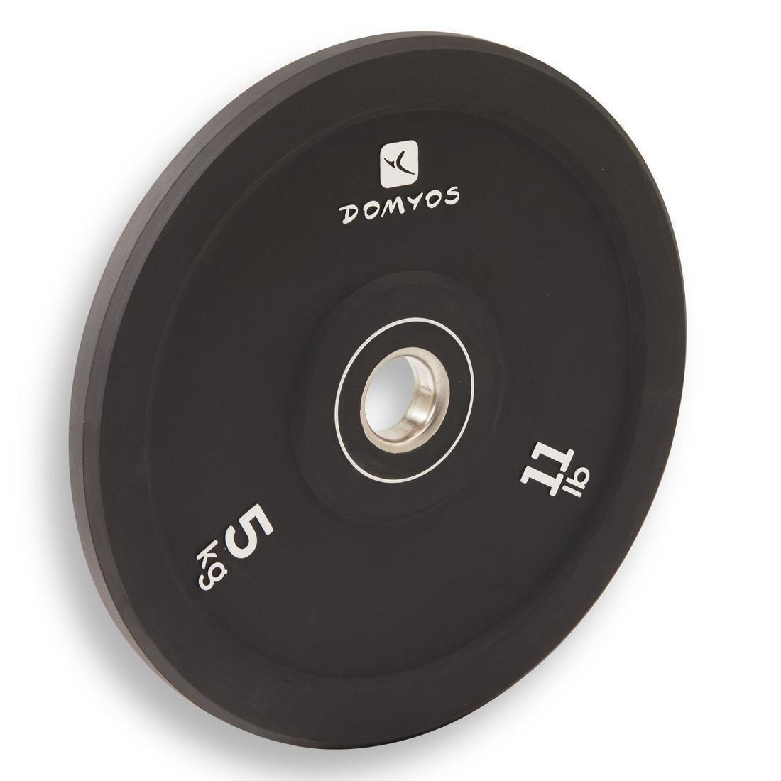 Weightlifting Bumper Disc 50Mm Inner Diameter, Black, No Color, large image number 1