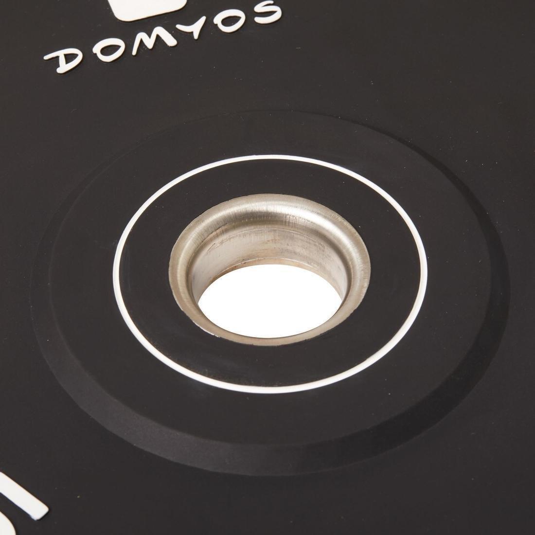 DOMYOS - Weightlifting Bumper Disc 50Mm Inner Diameter, Black