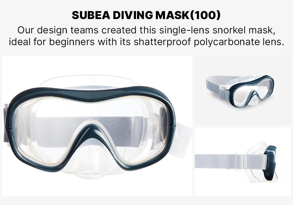 Adult Or Kids Snorkelling Mask Snk 500, Grey, , large image number 17