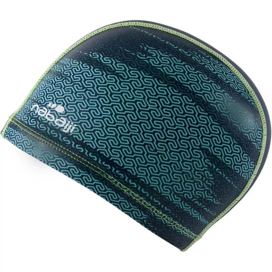 Adult Silicone Mesh Swim Cap Print Wozboy, Blue, No Color, large image number 12