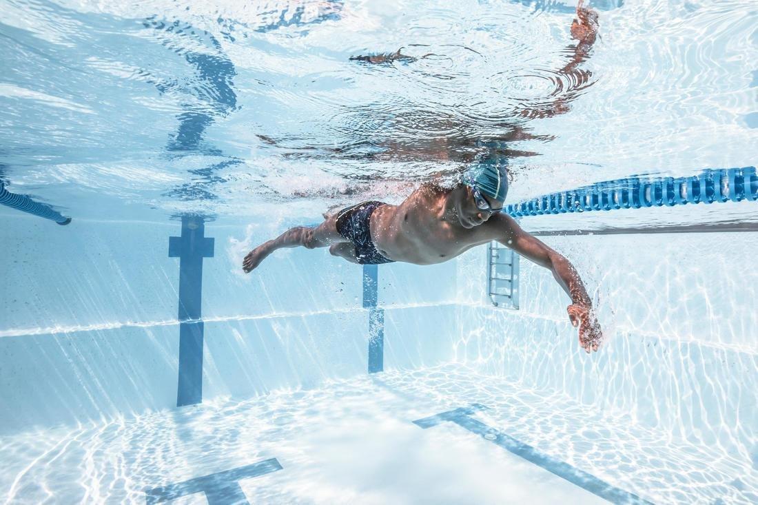 Adult Silicone Mesh Swim Cap Print Wozboy, Blue, No Color, large image number 13