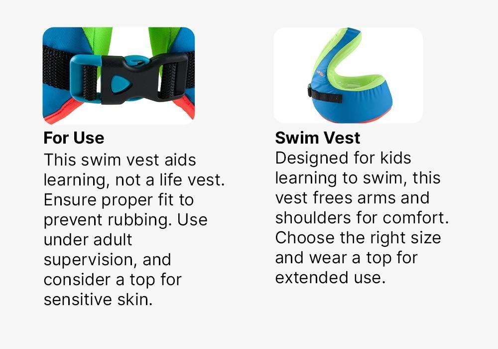 Swim Vest Swimvest, Cyan, No Color, medium