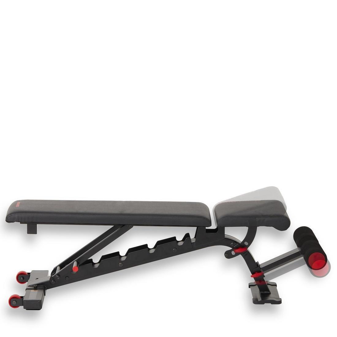 DEFAULT Reinforced Flat/Inclined Weights Bench, No Color, large image number 1