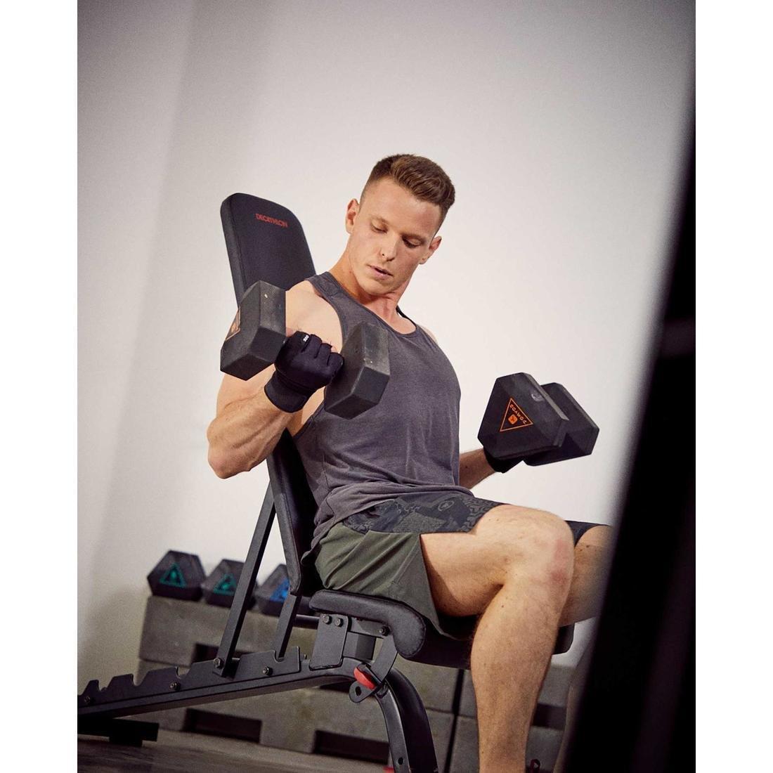 DEFAULT Reinforced Flat/Inclined Weights Bench, No Color, large image number 8