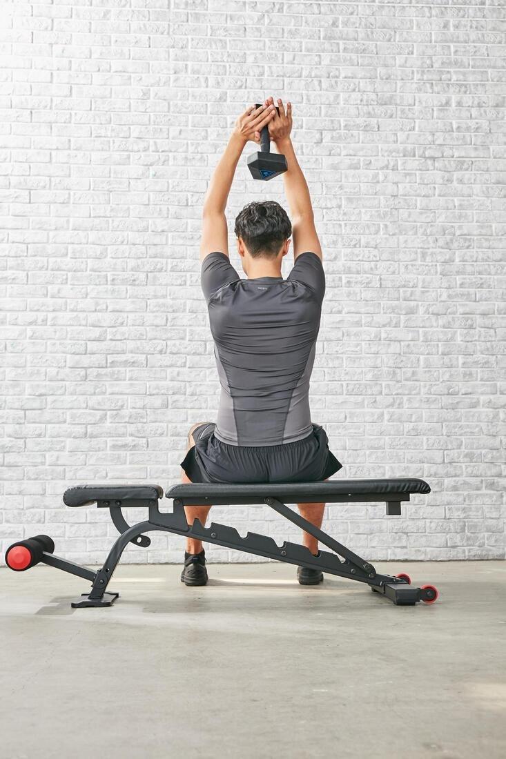 DEFAULT Reinforced Flat/Inclined Weights Bench, No Color, large image number 14