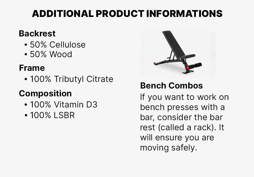 DEFAULT Reinforced Flat/Inclined Weights Bench, No Color, large image number 16