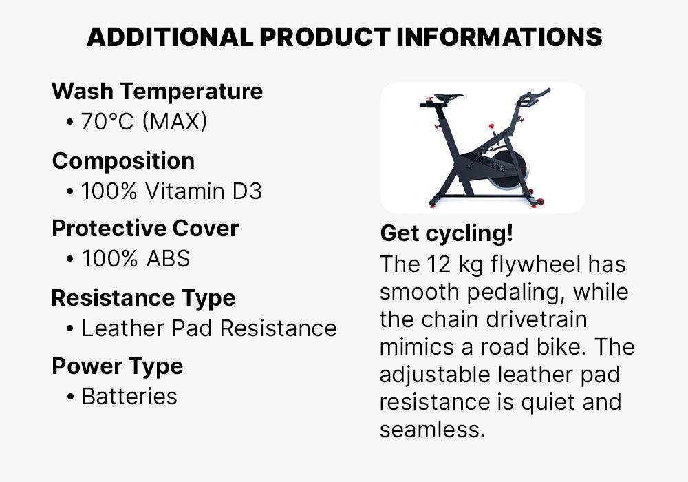 Basic Exercise Bike 100, Black, No Color, large image number 10