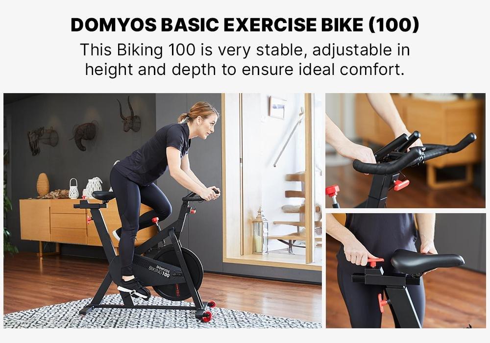 Basic Exercise Bike 100, Black, No Color, large image number 12