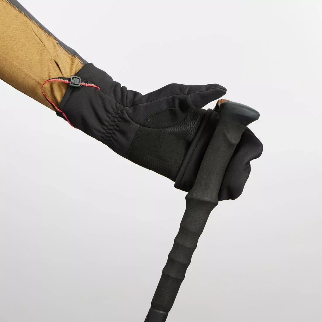 BLACK Adult Warm and Windproof Glove-Mittens - Black, No Color, large image number 6