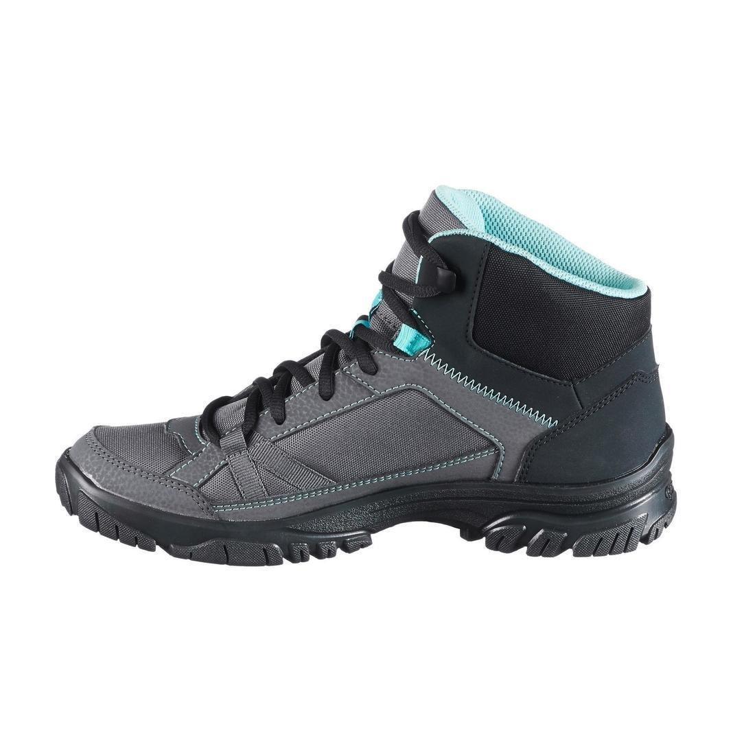 Womens Country Walking Shoes - Nh100 Mid, Granite, , large image number 5