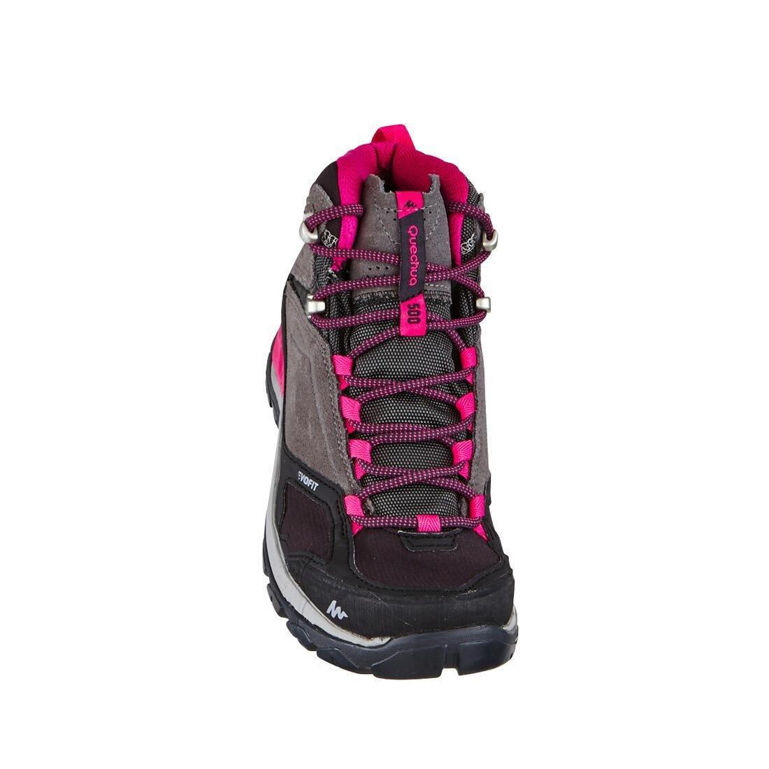 Women Waterproof Mountain Walking Boots - Mh500 Mid, Grey, , large image number 11