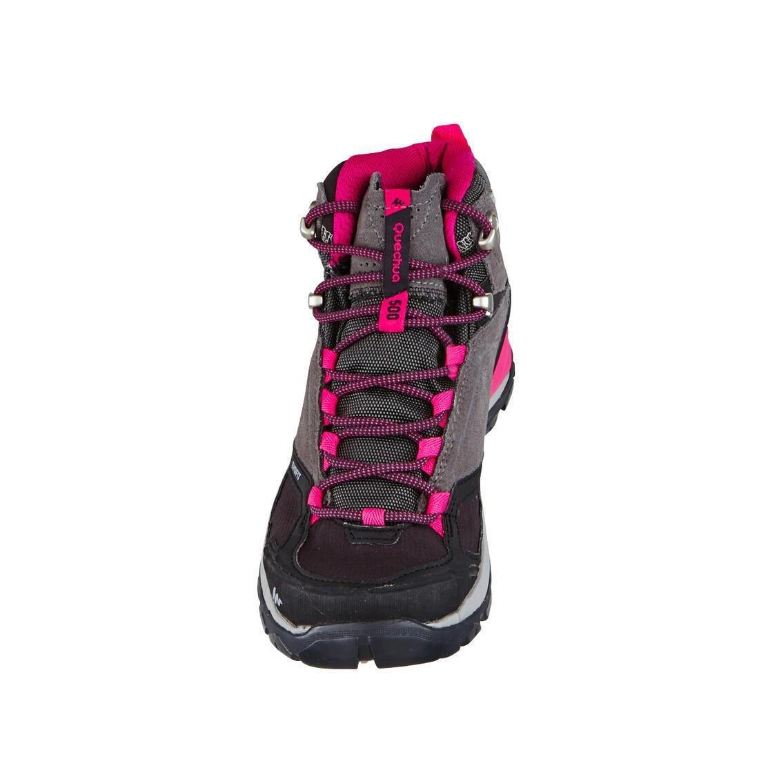Women Waterproof Mountain Walking Boots - Mh500 Mid, Grey, , large image number 13