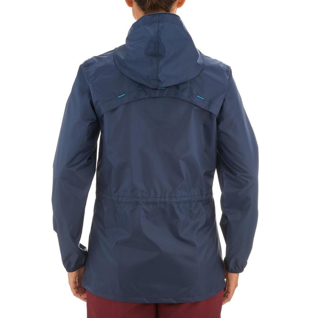 Womens Raincut Zip Waterproof Nature Hiking Jacket, Navy, , large image number 3