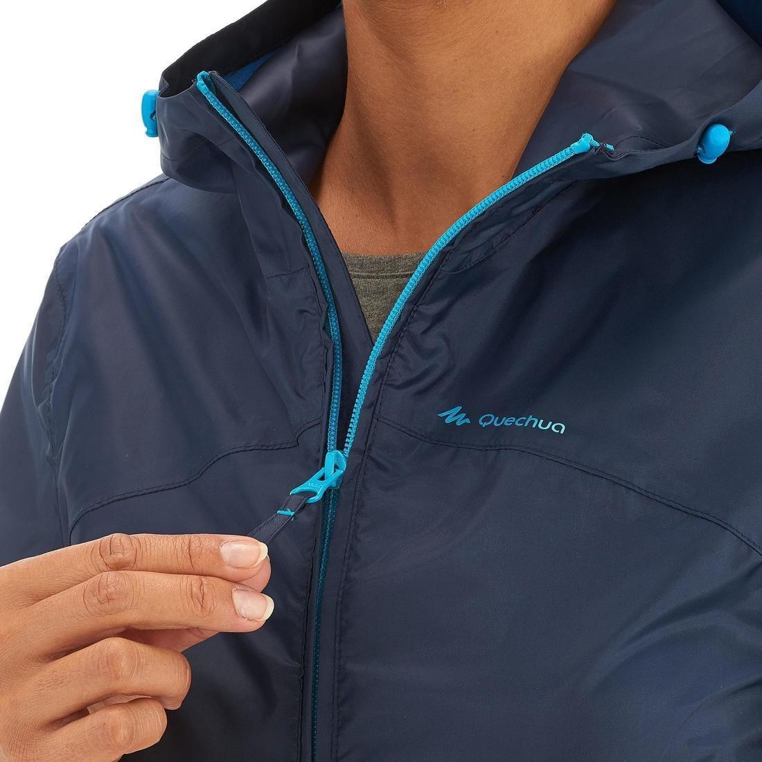Womens Raincut Zip Waterproof Nature Hiking Jacket, Navy, , large image number 4