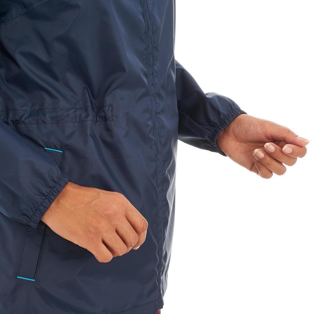 Womens Raincut Zip Waterproof Nature Hiking Jacket, Navy, , large image number 5