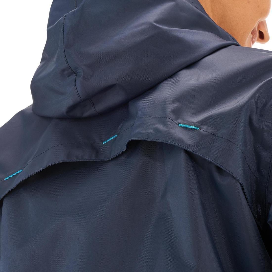 Womens Raincut Zip Waterproof Nature Hiking Jacket, Navy, , large image number 7