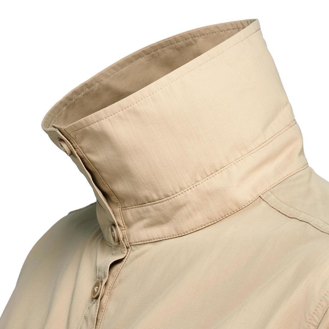 Womens Desert 500 Long-Sleeved Trekking Shirt, Beige, , large image number 5