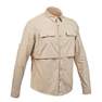 FORCLAZ - Mens Long Sleeved Anti-Uv Desert Trekking Shirt - Desert 500, Beige